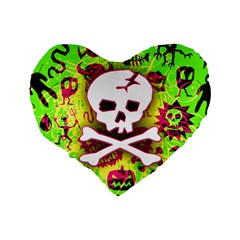 Deathrock Skull & Crossbones Standard 16  Premium Heart Shape Cushion  from ArtsNow.com Back