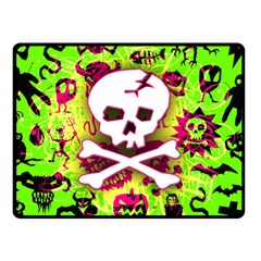 Deathrock Skull & Crossbones Double Sided Fleece Blanket (Small) from ArtsNow.com 45 x34  Blanket Front