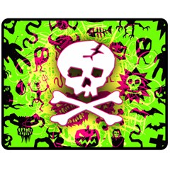 Deathrock Skull & Crossbones Double Sided Fleece Blanket (Medium) from ArtsNow.com 58.8 x47.4  Blanket Back