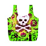 Deathrock Skull & Crossbones Full Print Recycle Bag (M)