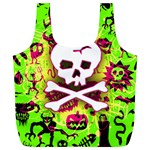 Deathrock Skull & Crossbones Full Print Recycle Bag (XL)