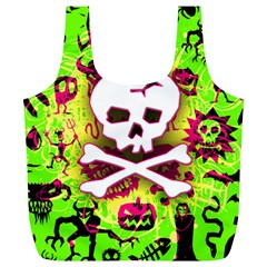 Deathrock Skull & Crossbones Full Print Recycle Bag (XL) from ArtsNow.com Back