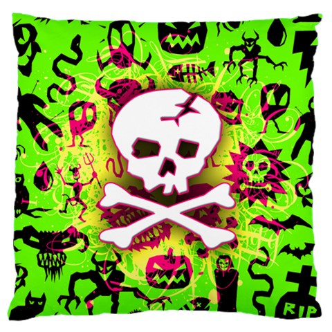 Deathrock Skull & Crossbones Standard Flano Cushion Case (One Side) from ArtsNow.com Front