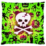 Deathrock Skull & Crossbones Standard Flano Cushion Case (One Side)