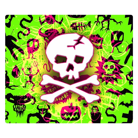 Deathrock Skull & Crossbones Double Sided Flano Blanket (Small) from ArtsNow.com 50 x40  Blanket Front