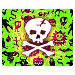 Deathrock Skull & Crossbones Double Sided Flano Blanket (Medium) from ArtsNow.com 60 x50  Blanket Front