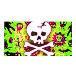 Deathrock Skull & Crossbones Satin Wrap