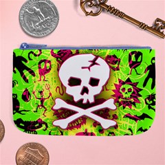 Deathrock Skull & Crossbones Large Coin Purse from ArtsNow.com Front