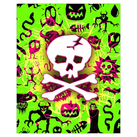 Deathrock Skull & Crossbones Drawstring Pouch (XL) from ArtsNow.com Front