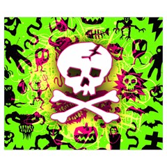 Deathrock Skull & Crossbones Zipper Medium Tote Bag from ArtsNow.com Back