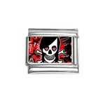 Emo Girl Skull Italian Charm (9mm)