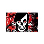 Emo Girl Skull Sticker (Rectangular)