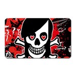 Emo Girl Skull Magnet (Rectangular)