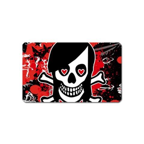 Emo Girl Skull Magnet (Name Card) from ArtsNow.com Front