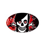 Emo Girl Skull Sticker Oval (10 pack)