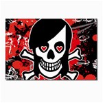 Emo Girl Skull Postcard 4 x 6  (Pkg of 10)