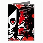 Emo Girl Skull Greeting Cards (Pkg of 8)