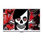 Emo Girl Skull Business Card Holder