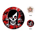 Emo Girl Skull Playing Cards Single Design (Round)