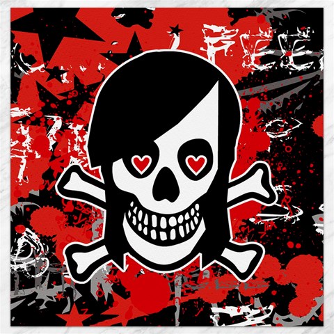 Emo Girl Skull Canvas 16  x 16  from ArtsNow.com 15.2 x15.41  Canvas - 1