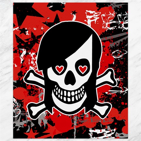 Emo Girl Skull Canvas 20  x 24  from ArtsNow.com 19.57 x23.15  Canvas - 1