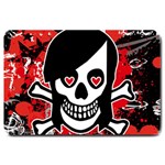 Emo Girl Skull Large Doormat