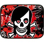 Emo Girl Skull Fleece Blanket (Mini)