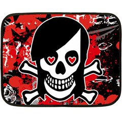 Emo Girl Skull Double Sided Fleece Blanket (Mini) from ArtsNow.com 35 x27  Blanket Front