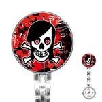 Emo Girl Skull Stainless Steel Nurses Watch