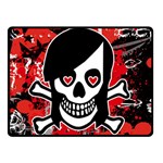 Emo Girl Skull Double Sided Fleece Blanket (Small)