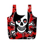 Emo Girl Skull Full Print Recycle Bag (M)