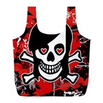 Emo Girl Skull Full Print Recycle Bag (L)