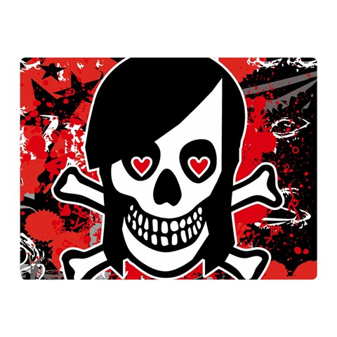 Emo Girl Skull Double Sided Flano Blanket (Mini) from ArtsNow.com 35 x27  Blanket Front