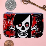 Emo Girl Skull Large Coin Purse