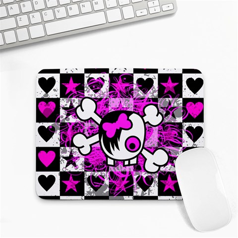 Emo Scene Girl Skull Small Mousepad from ArtsNow.com Front