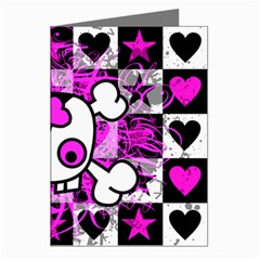 Emo Scene Girl Skull Greeting Cards (Pkg of 8) from ArtsNow.com Left