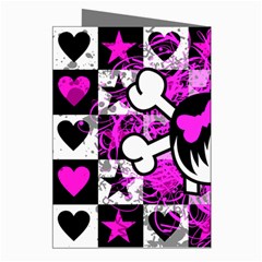 Emo Scene Girl Skull Greeting Cards (Pkg of 8) from ArtsNow.com Right