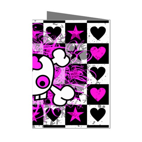 Emo Scene Girl Skull Mini Greeting Cards (Pkg of 8) from ArtsNow.com Left