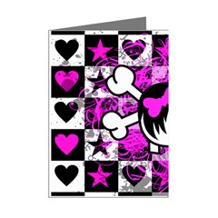 Emo Scene Girl Skull Mini Greeting Cards (Pkg of 8) from ArtsNow.com Right