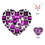 Emo Scene Girl Skull Playing Cards Single Design (Heart)