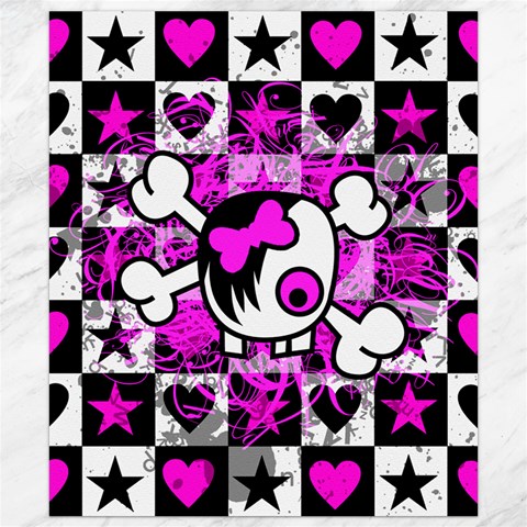 Emo Scene Girl Skull Canvas 8  x 10  from ArtsNow.com 8.15 x9.66  Canvas - 1