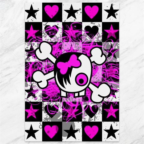 Emo Scene Girl Skull Canvas 12  x 18  from ArtsNow.com 11.88 x17.36  Canvas - 1