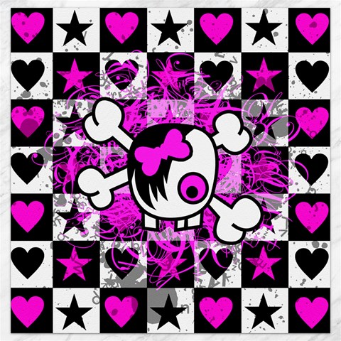 Emo Scene Girl Skull Canvas 16  x 16  from ArtsNow.com 15.2 x15.41  Canvas - 1