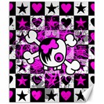 Emo Scene Girl Skull Canvas 20  x 24 