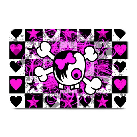 Emo Scene Girl Skull Plate Mat from ArtsNow.com 18 x12  Plate Mat