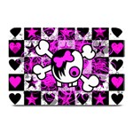 Emo Scene Girl Skull Plate Mat