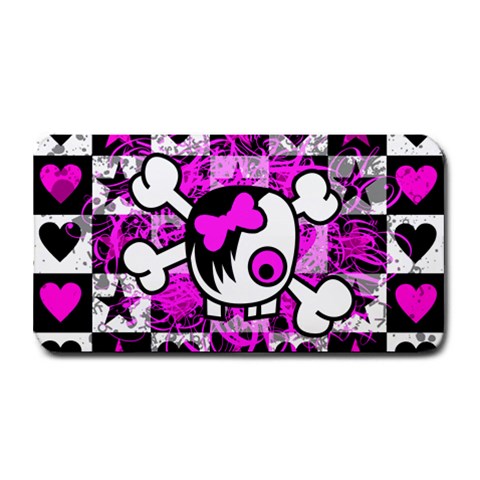 Emo Scene Girl Skull Medium Bar Mat from ArtsNow.com 16 x8.5  Bar Mat