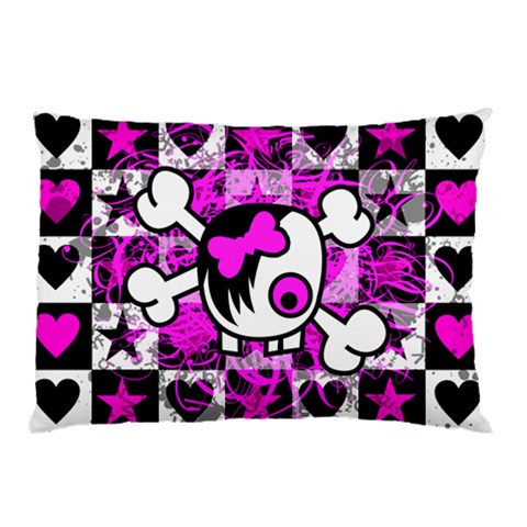Emo Scene Girl Skull Pillow Case from ArtsNow.com 26.62 x18.9  Pillow Case