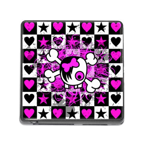 Emo Scene Girl Skull Memory Card Reader (Square 5 Slot) from ArtsNow.com Front