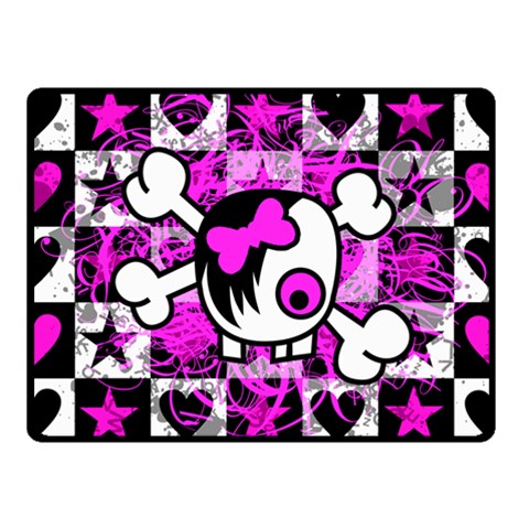 Emo Scene Girl Skull Fleece Blanket (Small) from ArtsNow.com 50 x40  Blanket Front